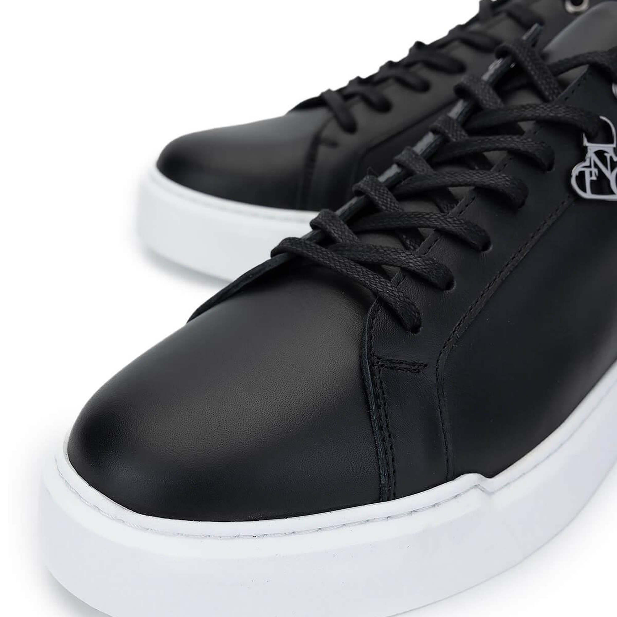 Tamer Tanca Erkek Hakiki Deri Siyah Deri Sneakers & Spor Ayakkabı