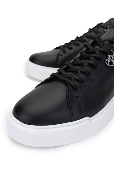  Tamer Tanca Erkek Hakiki Deri Siyah Deri Sneakers & Spor Ayakkabı