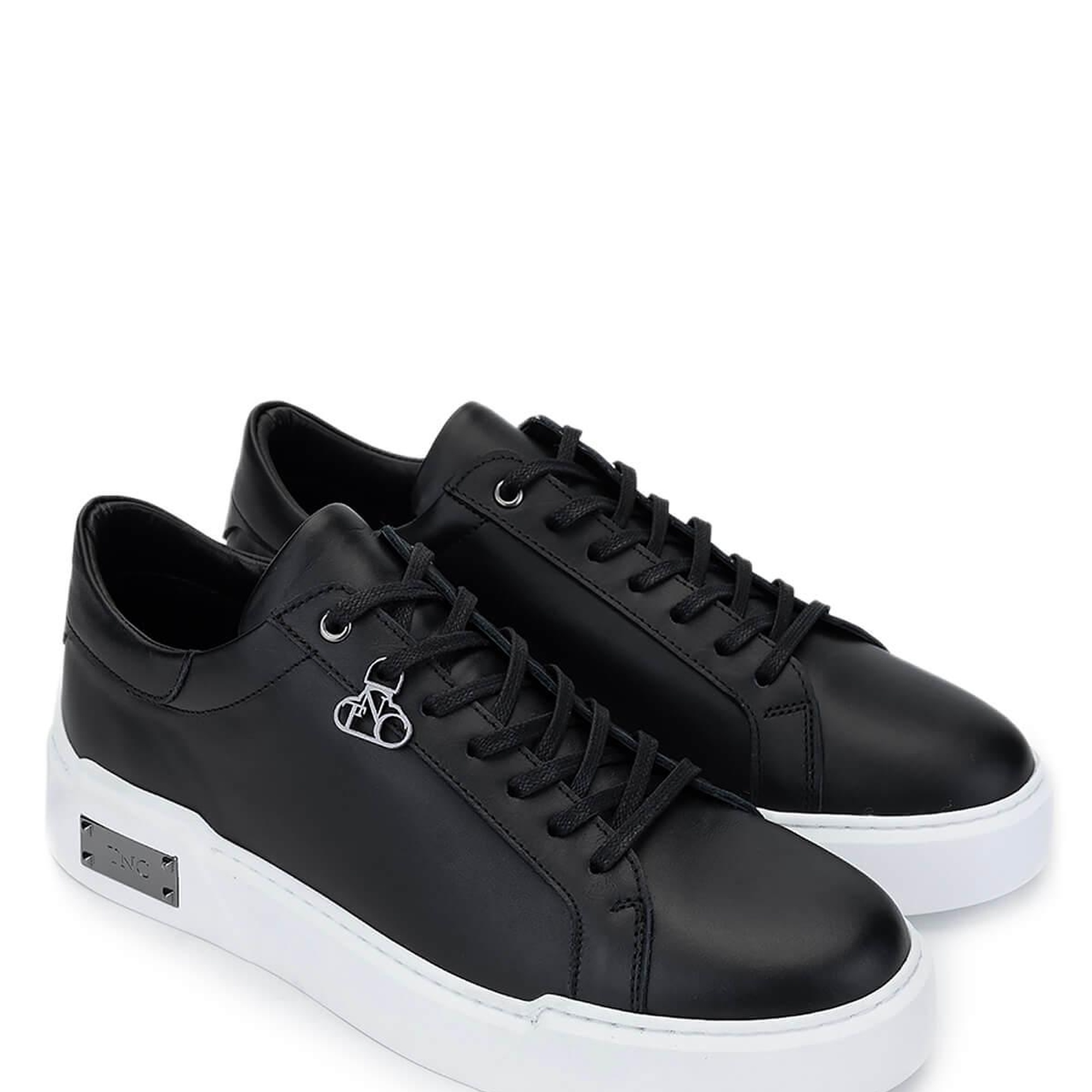 Tamer Tanca Erkek Hakiki Deri Siyah Deri Sneakers & Spor Ayakkabı