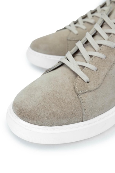  Tamer Tanca Erkek Hakiki Deri Bej Süet Sneakers & Spor Ayakkabı