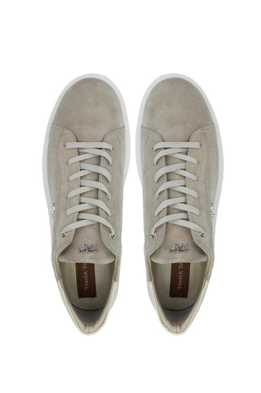  Tamer Tanca Erkek Hakiki Deri Bej Süet Sneakers & Spor Ayakkabı