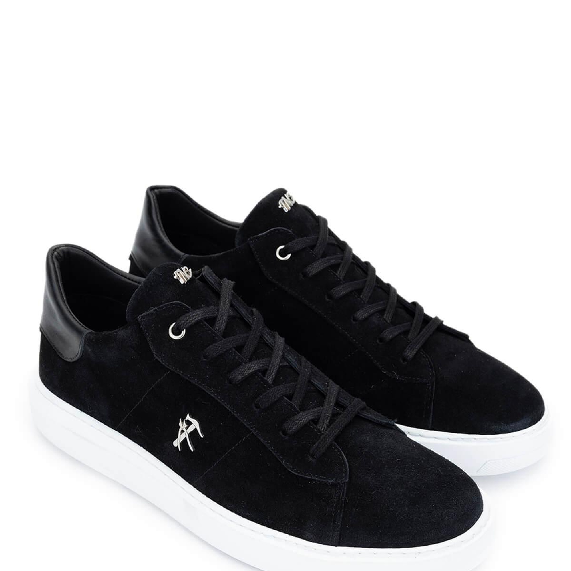 Tamer Tanca Erkek Hakiki Deri Siyah Süet Sneakers & Spor Ayakkabı