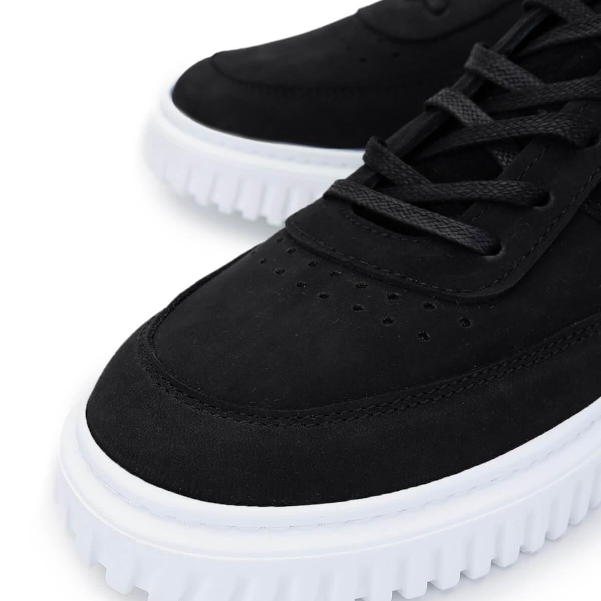 Tamer Tanca Erkek Hakiki Deri Siyah Nubuk Sneakers & Spor Ayakkabı