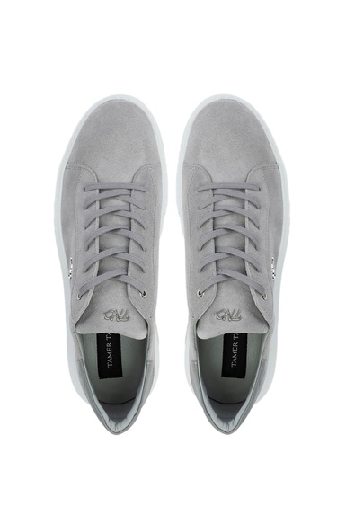  Tamer Tanca Erkek Hakiki Deri Gri Sneakers & Spor Ayakkabı