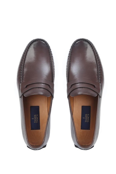  Tamer Tanca Erkek Hakiki Deri Kahverengi Makosen Ayakkabı