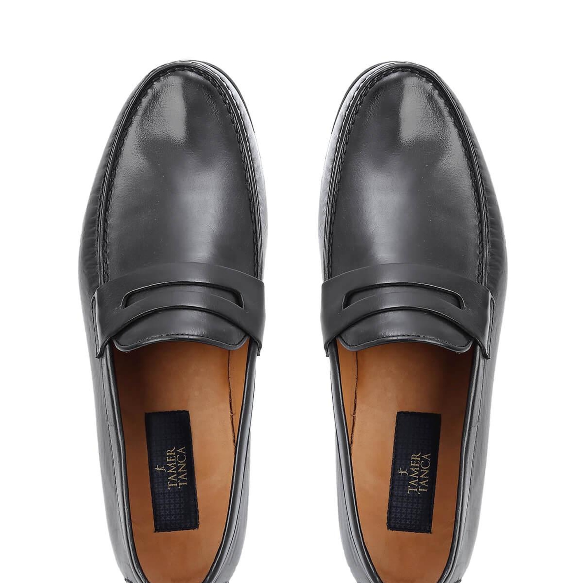 Tamer Tanca Erkek Hakiki Deri Siyah Bufalo Makosen Ayakkabı