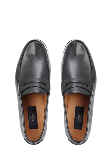  Tamer Tanca Erkek Hakiki Deri Siyah Bufalo Makosen Ayakkabı