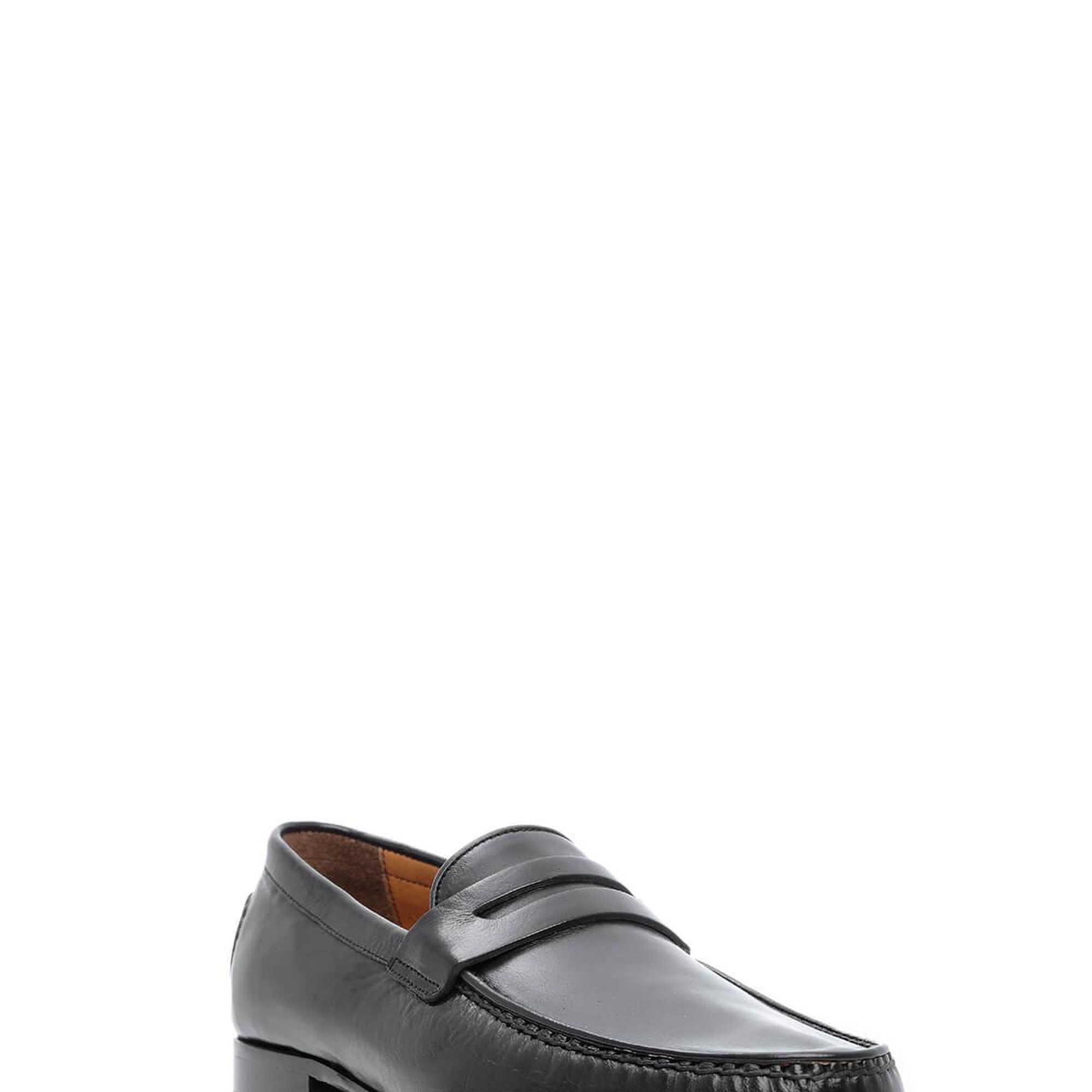 Tamer Tanca Erkek Hakiki Deri Siyah Bufalo Makosen Ayakkabı