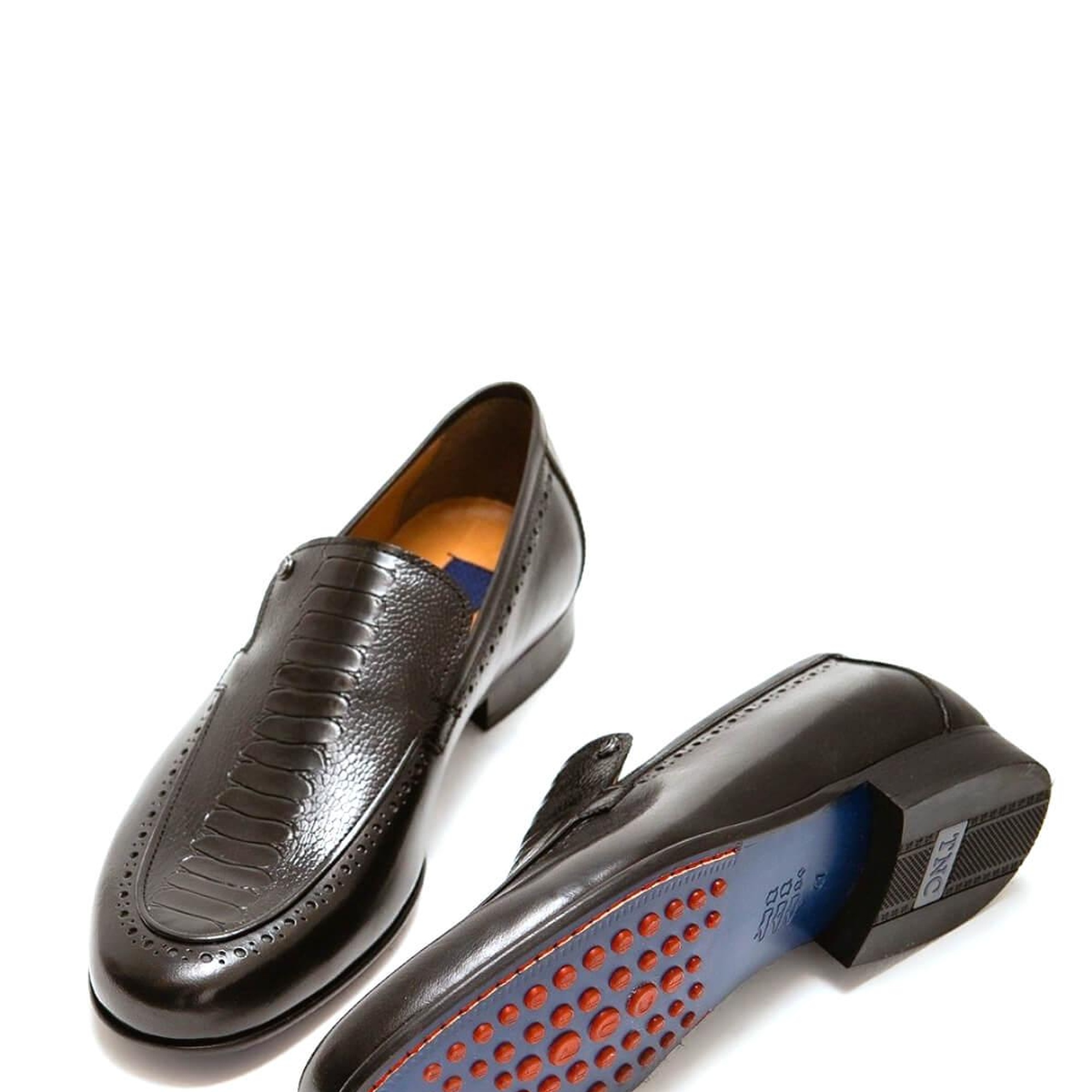 Tamer Tanca Erkek Hakiki Deri Siyah Bufalo Makosen Ayakkabı