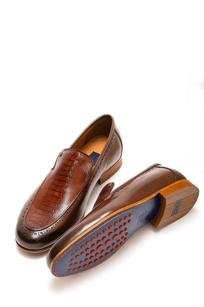  Tamer Tanca Erkek Hakiki Deri Taba Makosen Ayakkabı