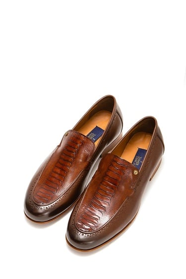  Tamer Tanca Erkek Hakiki Deri Taba Makosen Ayakkabı