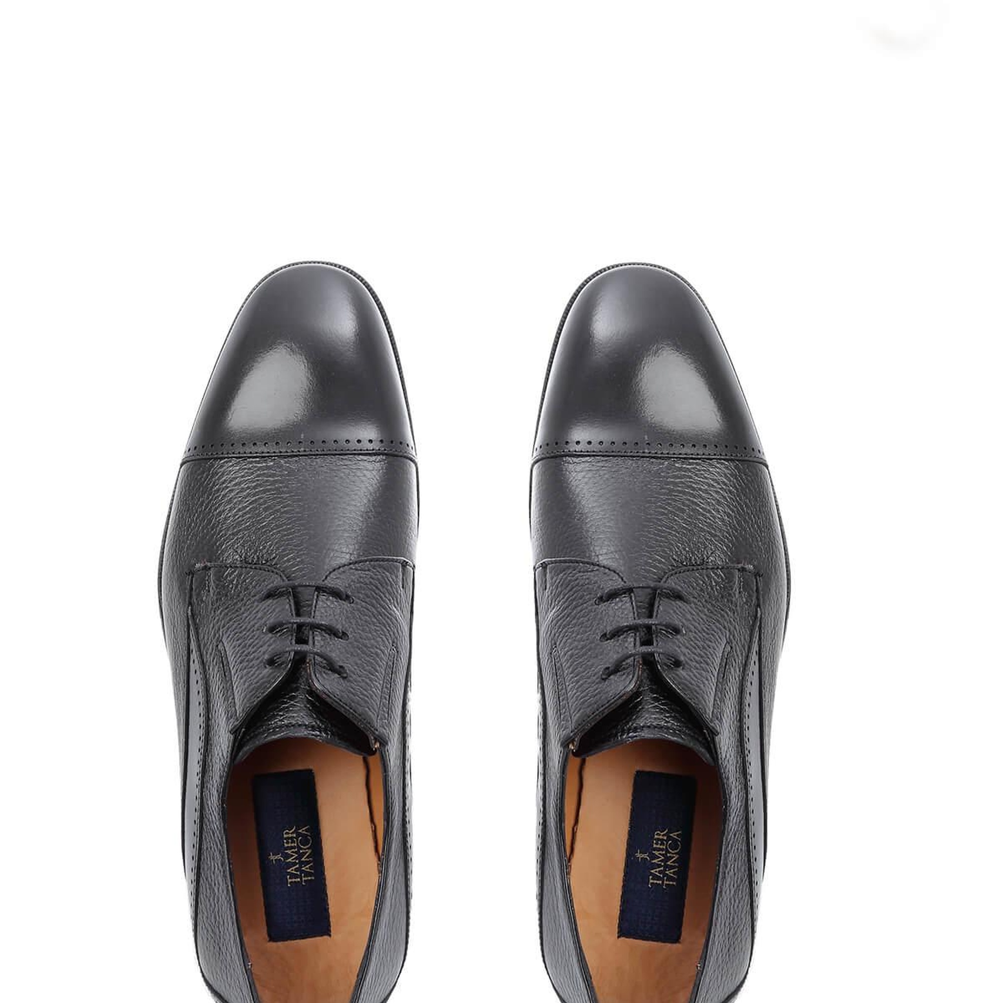 Tamer Tanca Erkek Hakiki Deri Siyah Klasik Ayakkabı