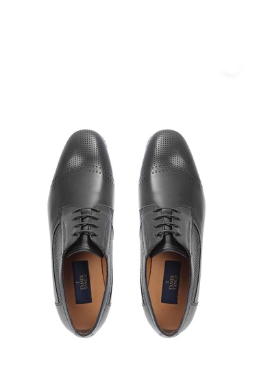  Tamer Tanca Erkek Hakiki Deri Siyah Bufalo Klasik Ayakkabı