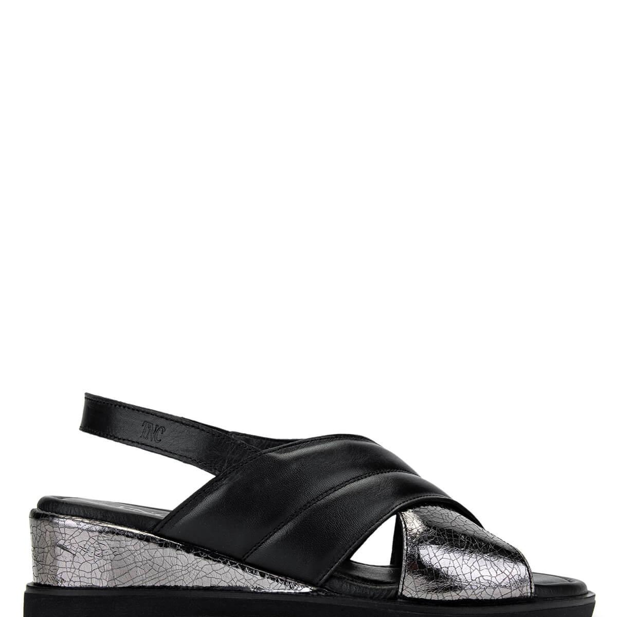 Tamer Tanca Kadın Hakiki Deri Siyah Topuklu Sandalet