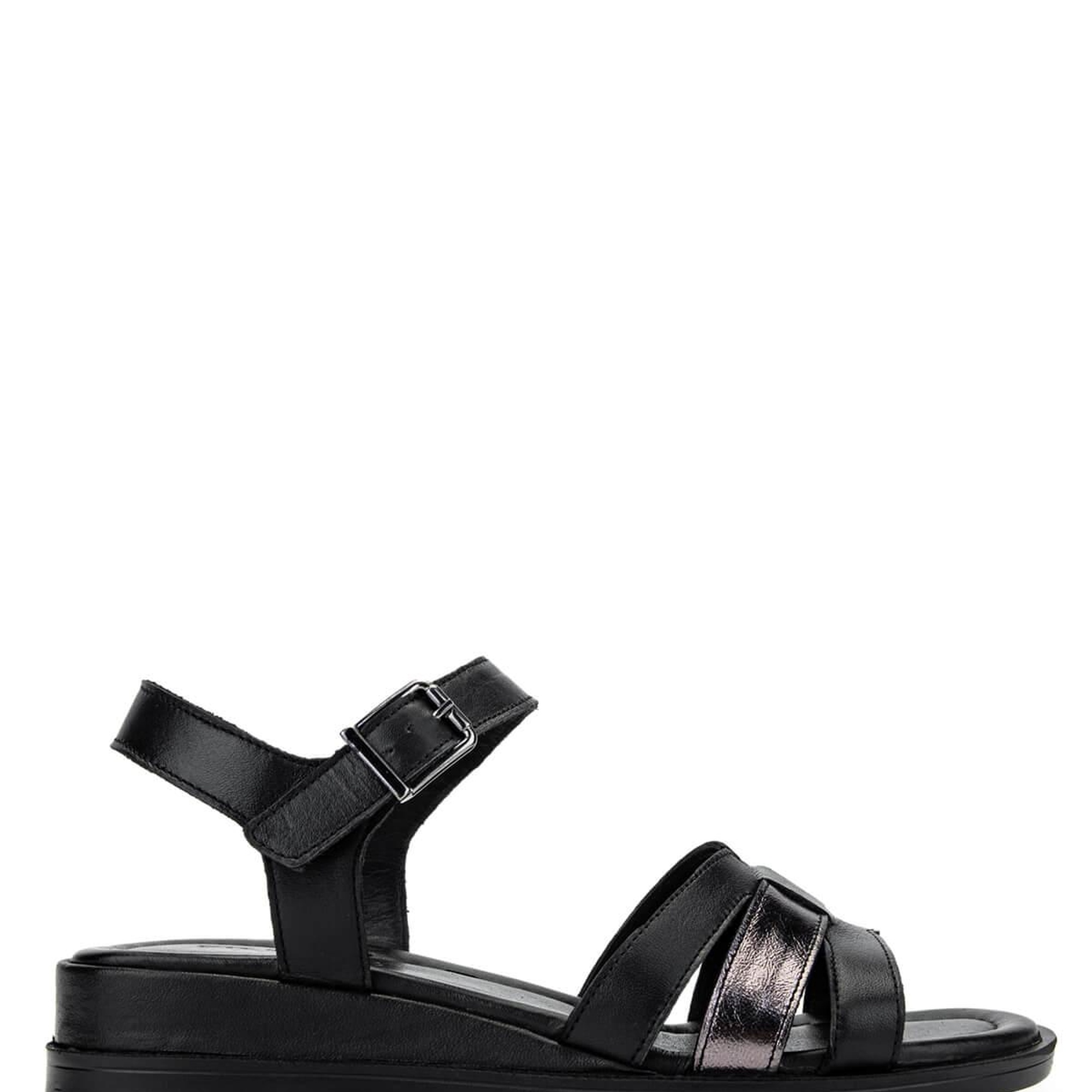 Tamer Tanca Kadın Hakiki Deri Siyah Deri Topuklu Sandalet