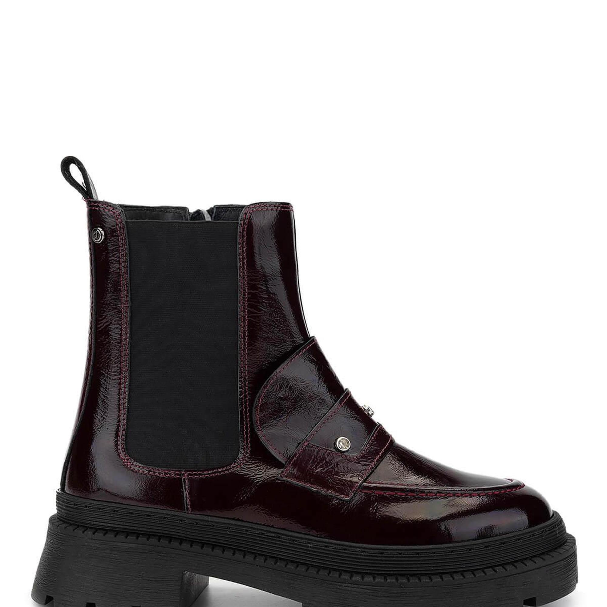 Tamer Tanca Kadın Hakiki Deri Bordo Rugan Casual Bot