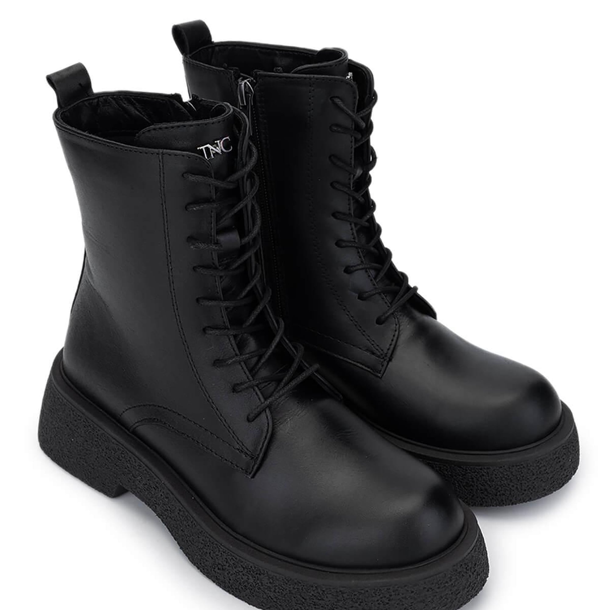 Tamer Tanca Kadın Hakiki Deri Siyah Deri Casual Bot