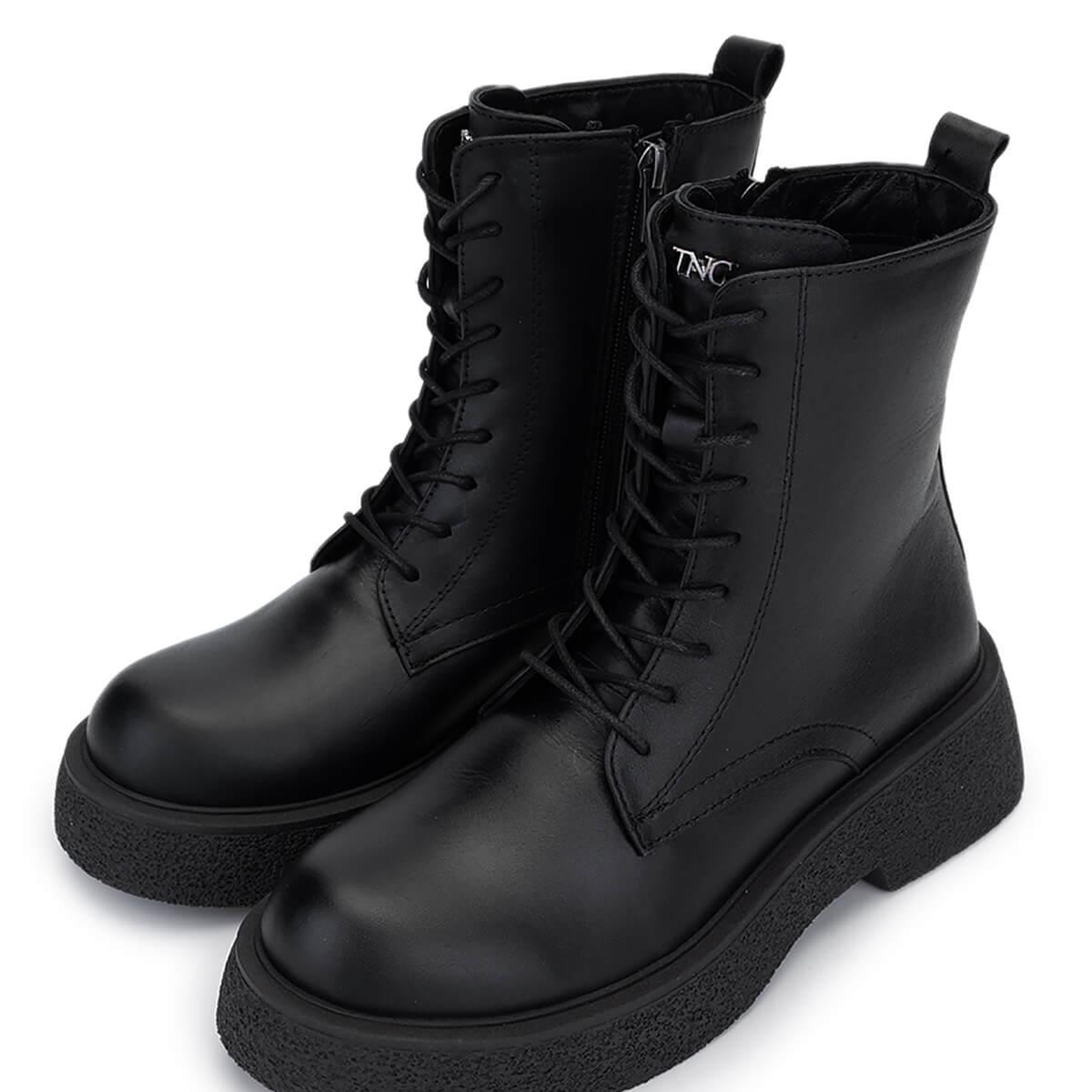 Tamer Tanca Kadın Hakiki Deri Siyah Deri Casual Bot