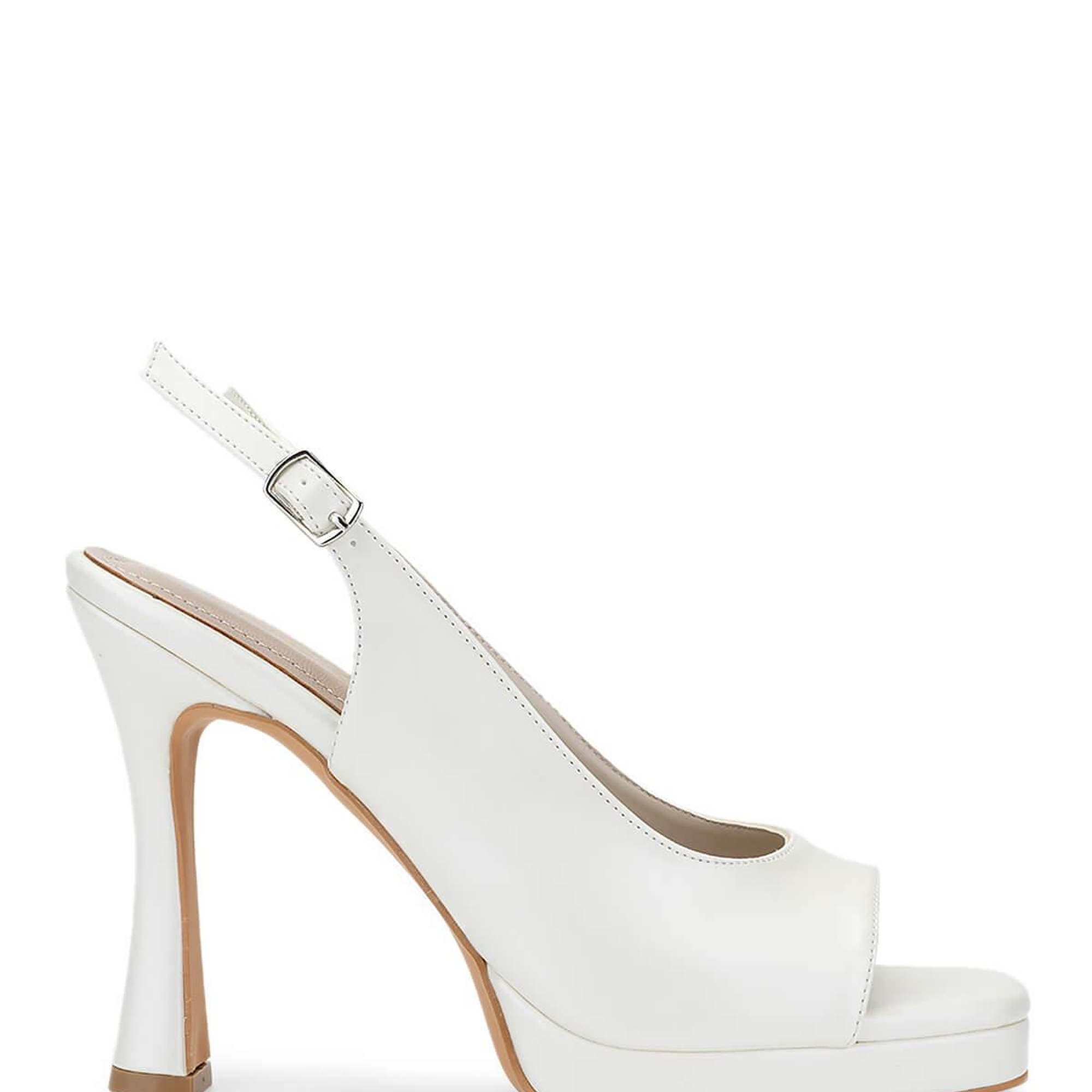 Tamer Tanca Kadın Vegan Beyaz Sedef Topuklu Ayakkabı