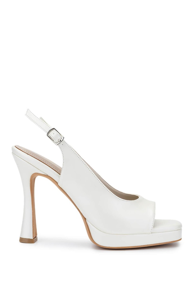  Tamer Tanca Kadın Vegan Beyaz Sedef Topuklu Ayakkabı