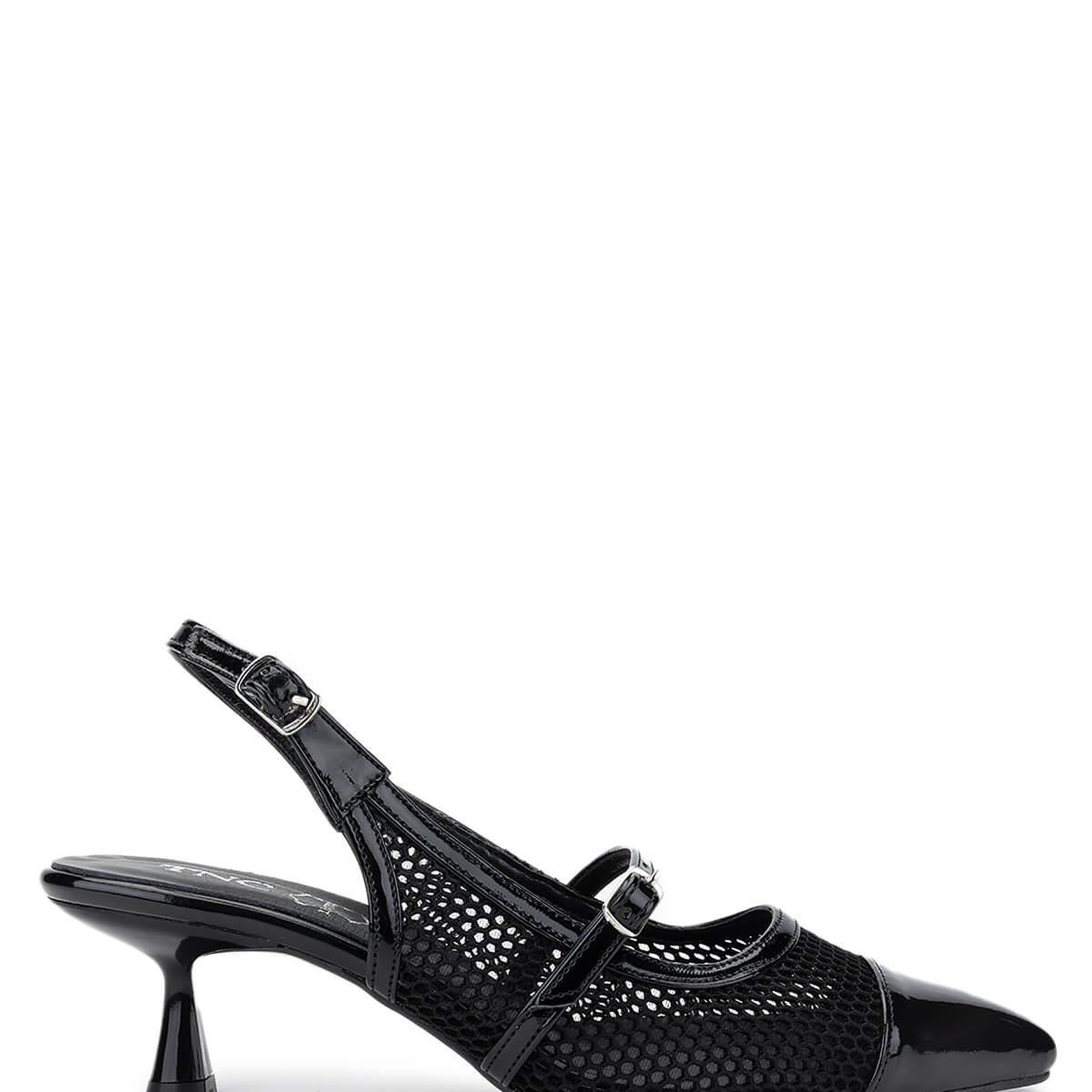 Tamer Tanca Kadın Deri & Tekstil Siyah Topuklu Ayakkabı