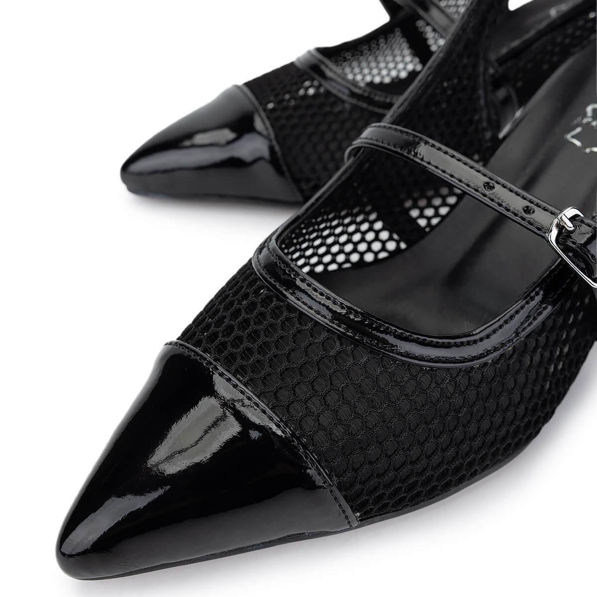 Tamer Tanca Kadın Deri & Tekstil Siyah Topuklu Ayakkabı