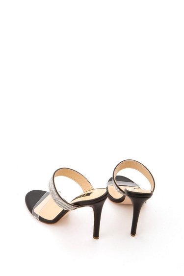  Tamer Tanca Kadın Vegan Siyah Topuklu Ayakkabı