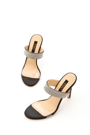  Tamer Tanca Kadın Vegan Siyah Topuklu Ayakkabı