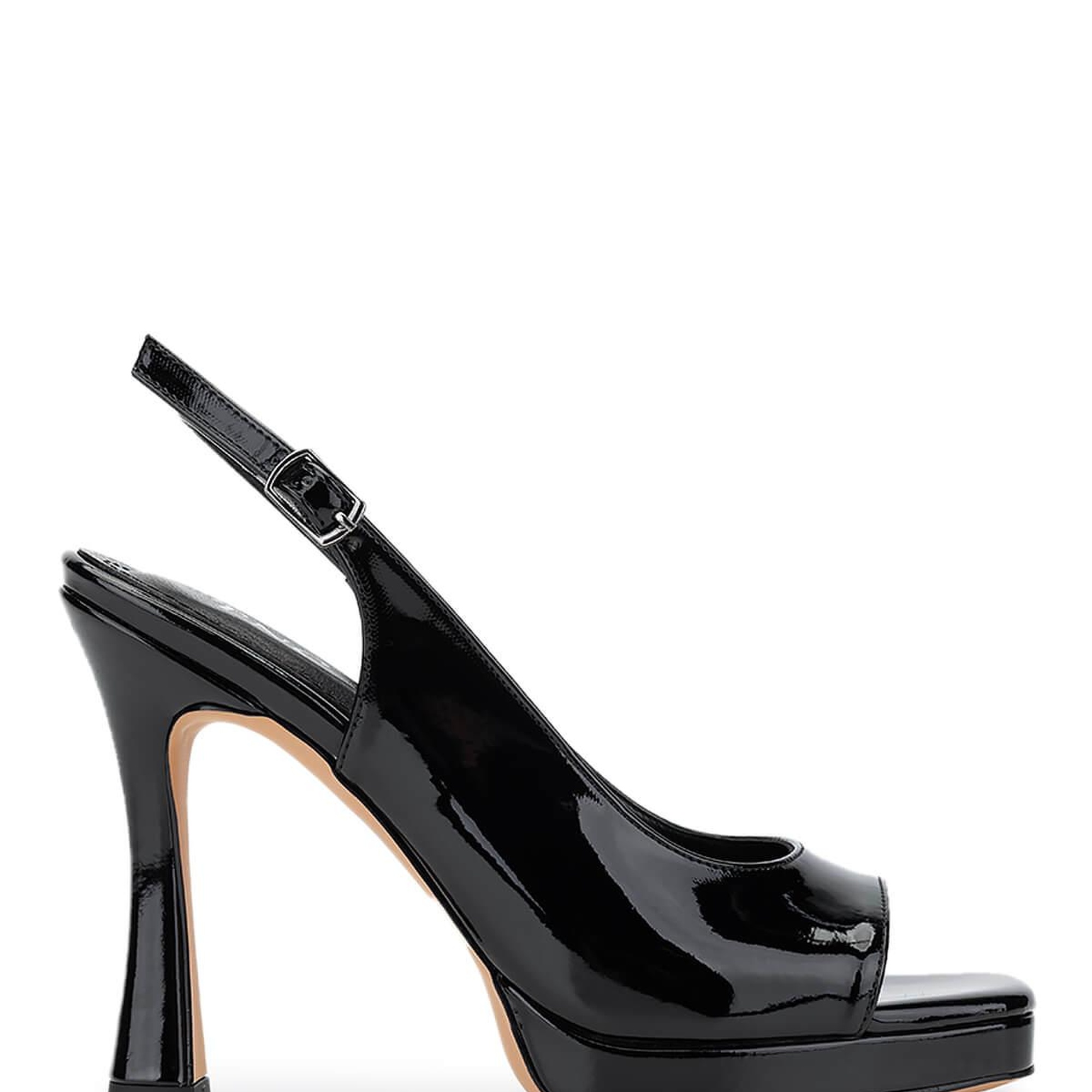 Tamer Tanca Kadın Vegan Siyah Rugan Topuklu Ayakkabı