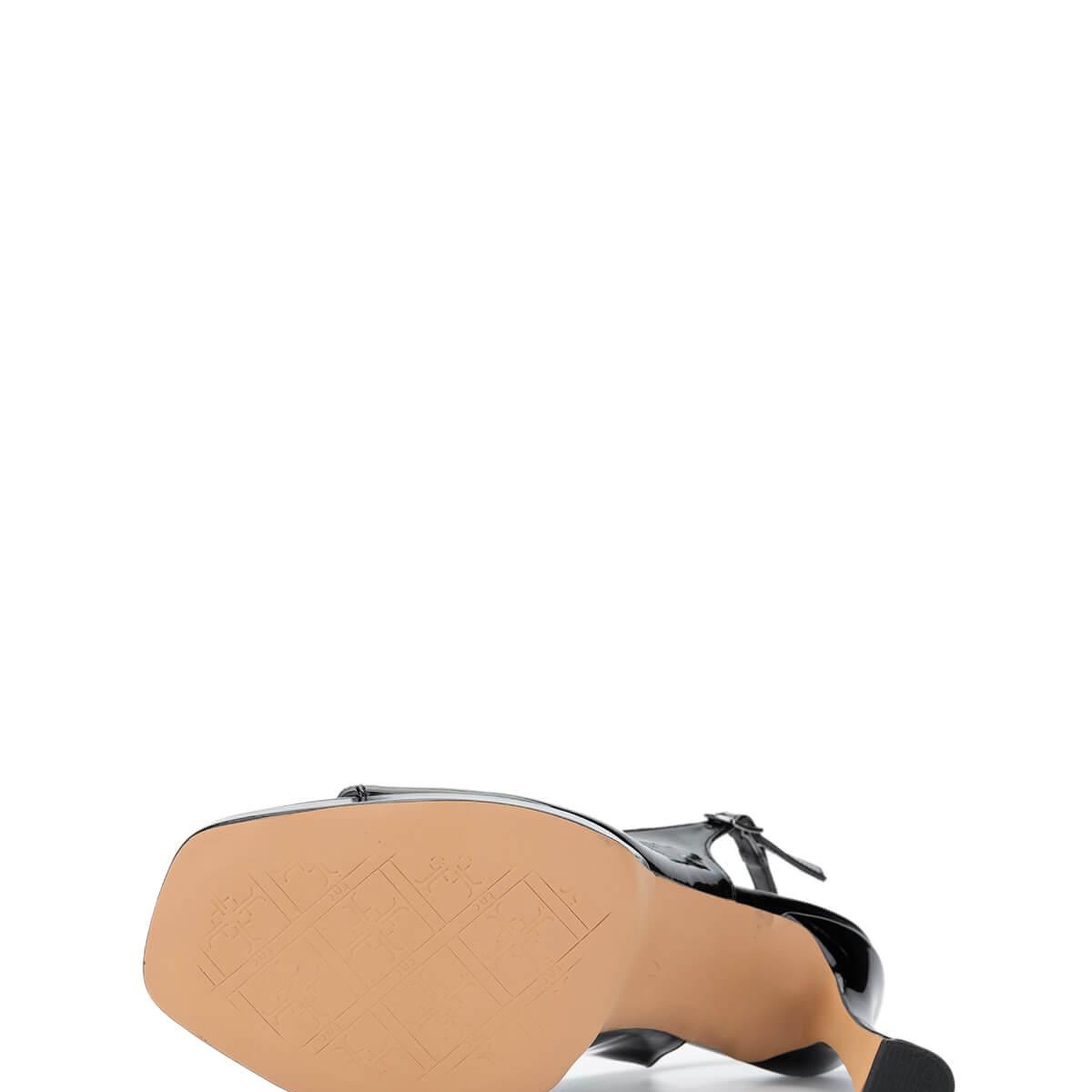 Tamer Tanca Kadın Vegan Siyah Rugan Topuklu Ayakkabı