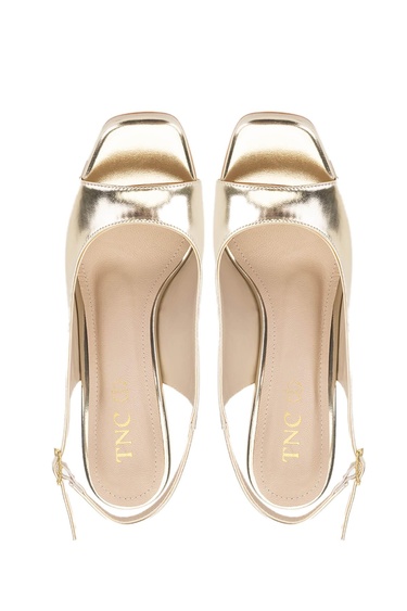  Tamer Tanca Kadın Vegan Dore Topuklu Ayakkabı