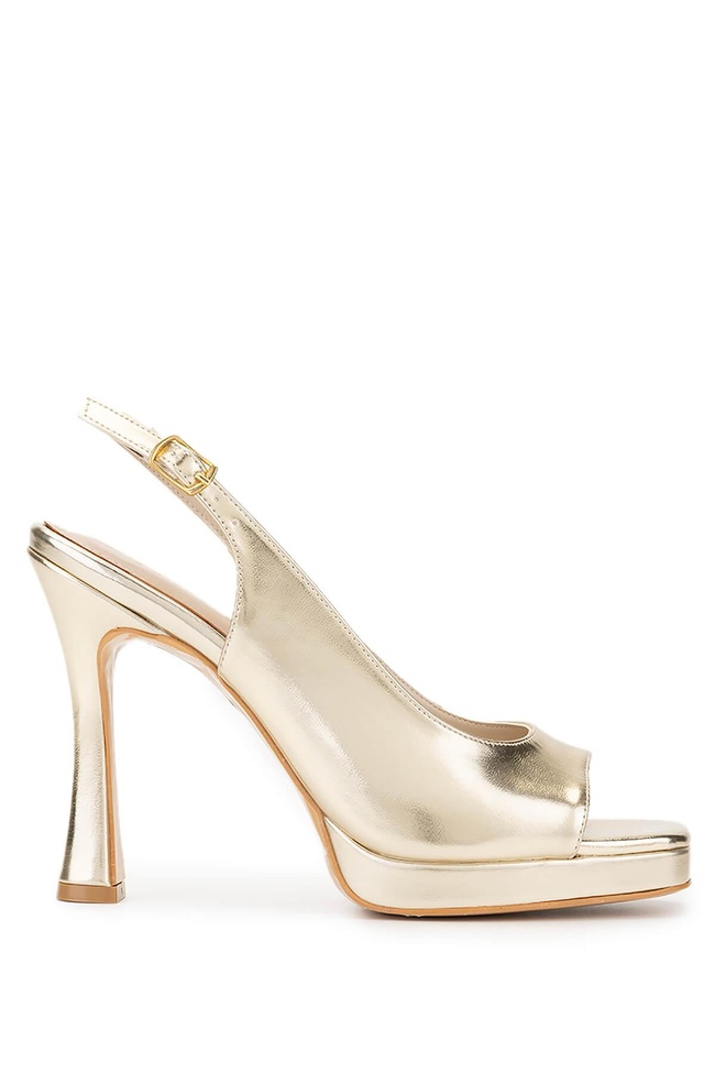  Tamer Tanca Kadın Vegan Dore Topuklu Ayakkabı