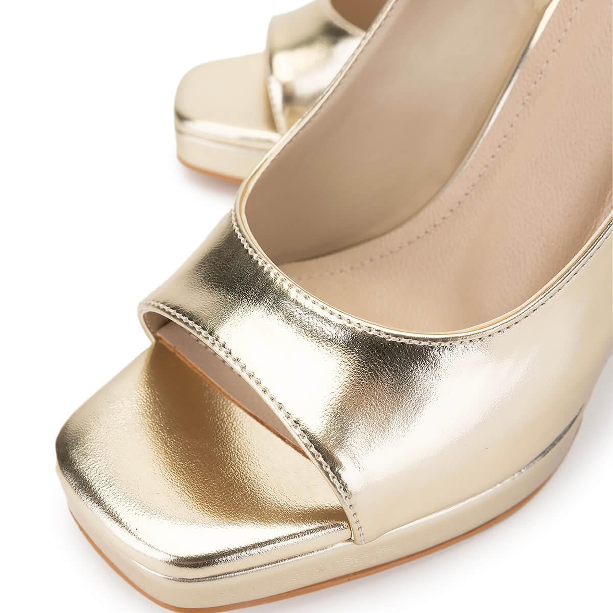 Tamer Tanca Kadın Vegan Dore Topuklu Ayakkabı