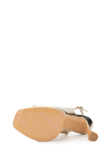  Tamer Tanca Kadın Vegan Dore Topuklu Ayakkabı