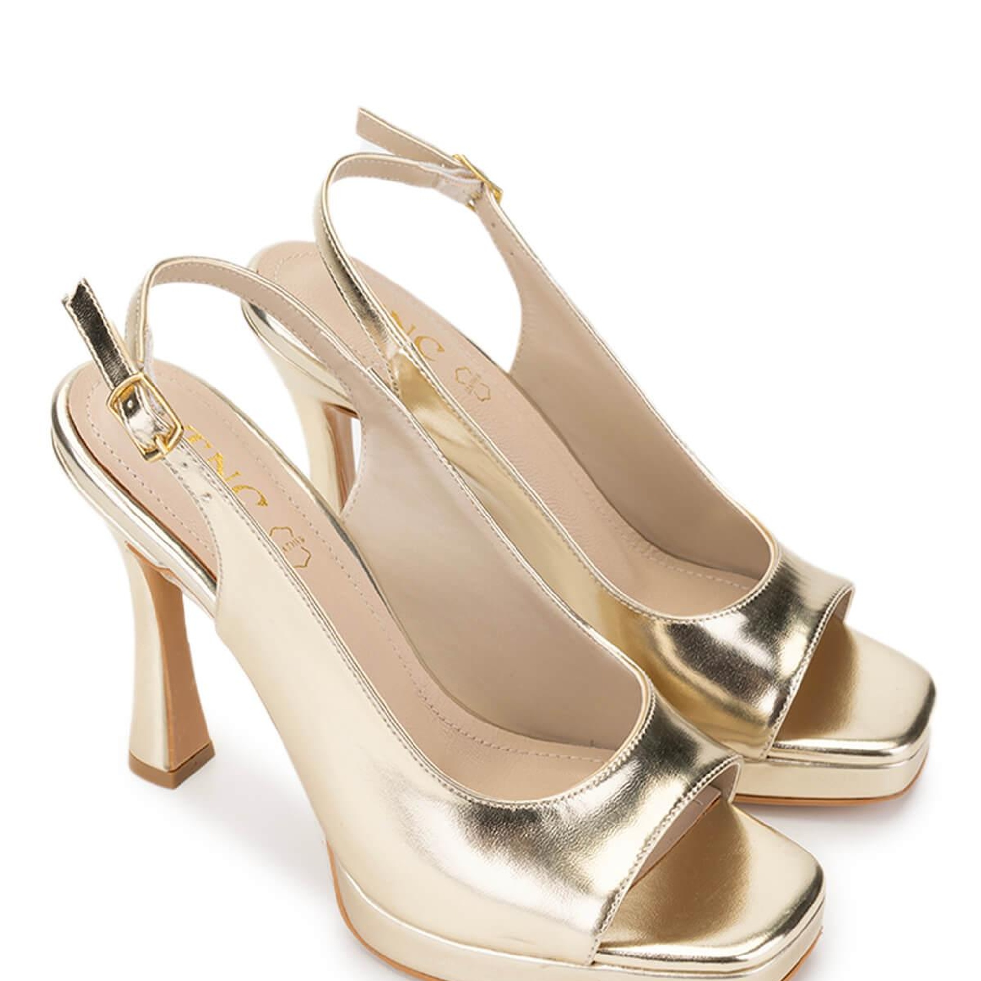 Tamer Tanca Kadın Vegan Dore Topuklu Ayakkabı