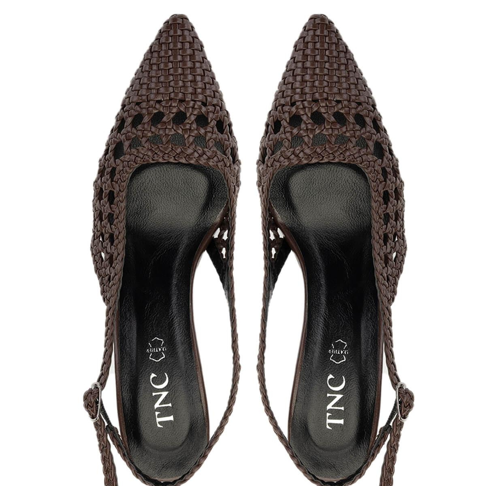 Tamer Tanca Kadın Vegan Kahverengi Topuklu Ayakkabı