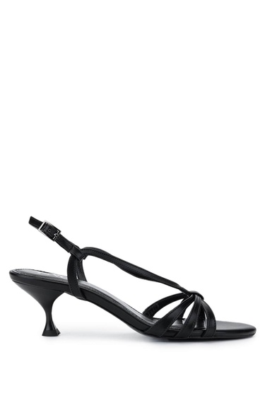  Tamer Tanca Kadın Vegan Siyah Topuklu Ayakkabı