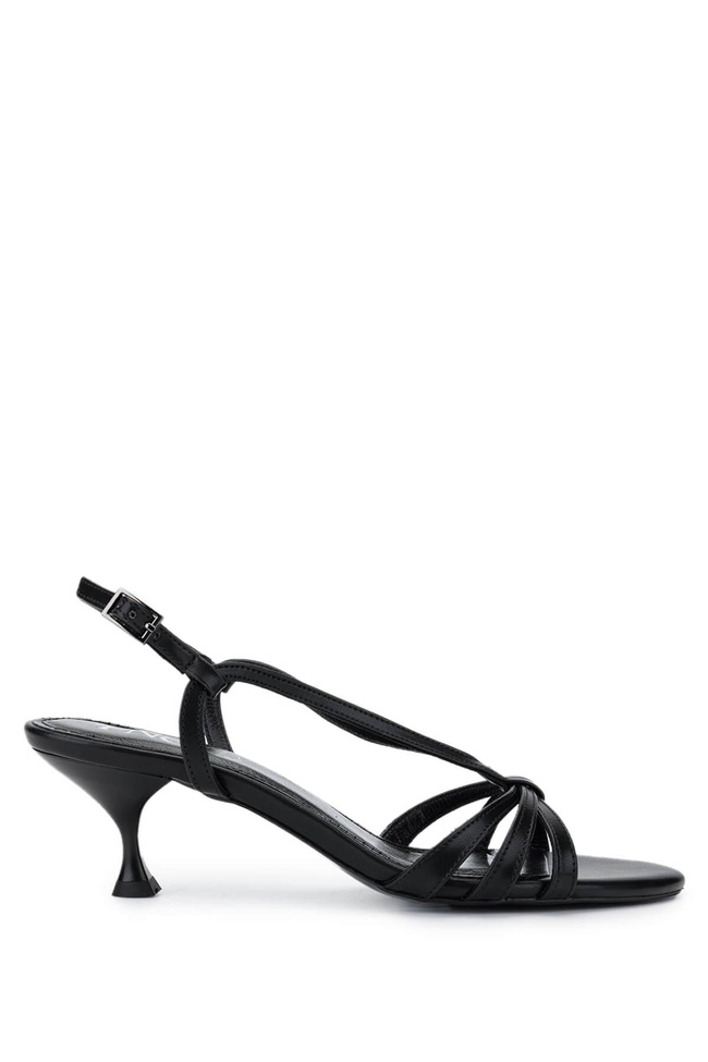  Tamer Tanca Kadın Vegan Siyah Topuklu Ayakkabı