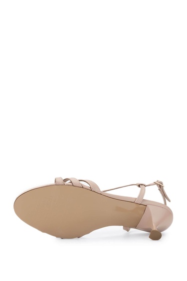  Tamer Tanca Kadın Vegan Bej Topuklu Ayakkabı