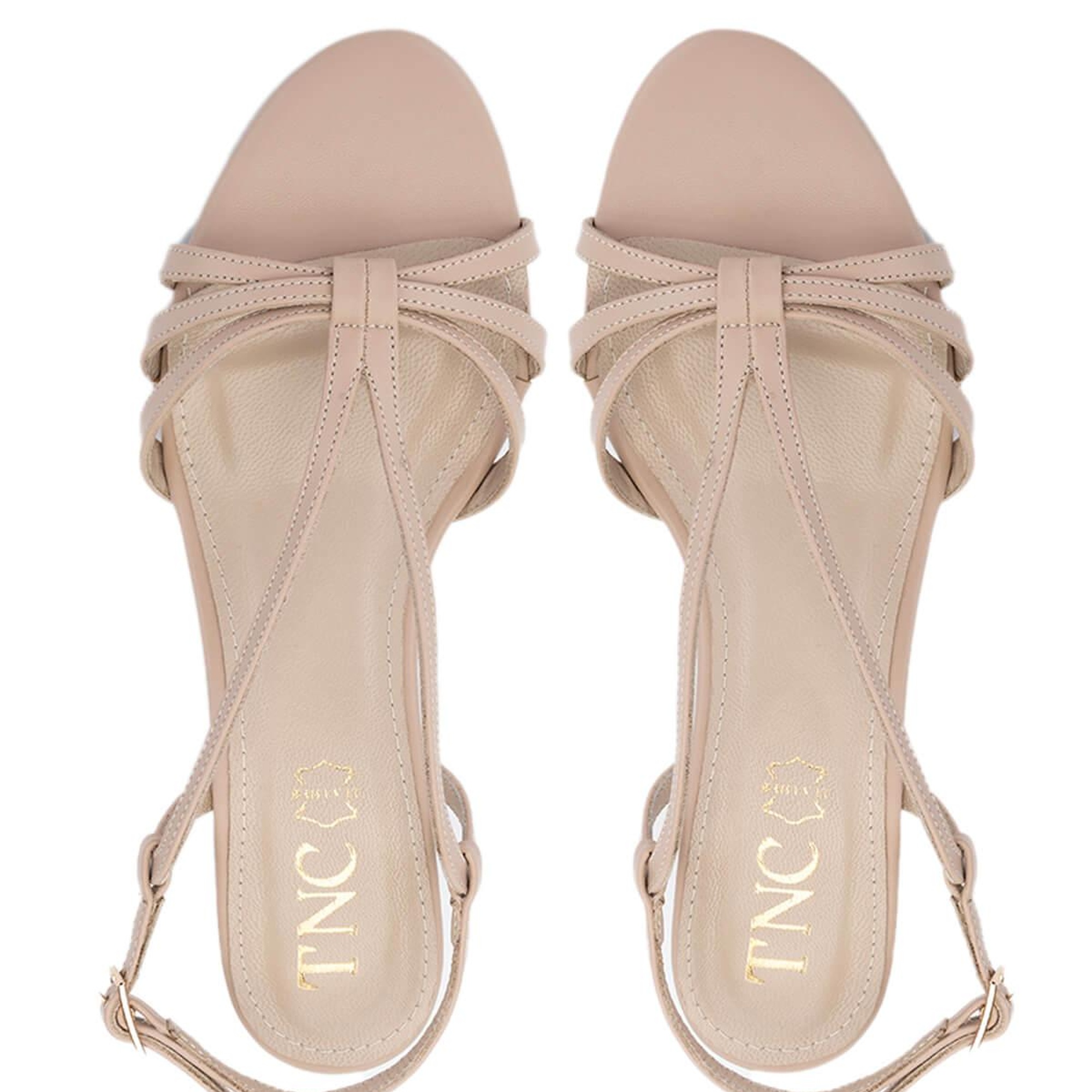 Tamer Tanca Kadın Vegan Bej Topuklu Ayakkabı