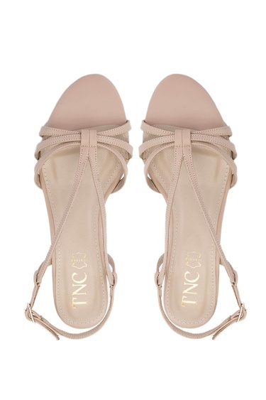  Tamer Tanca Kadın Vegan Bej Topuklu Ayakkabı