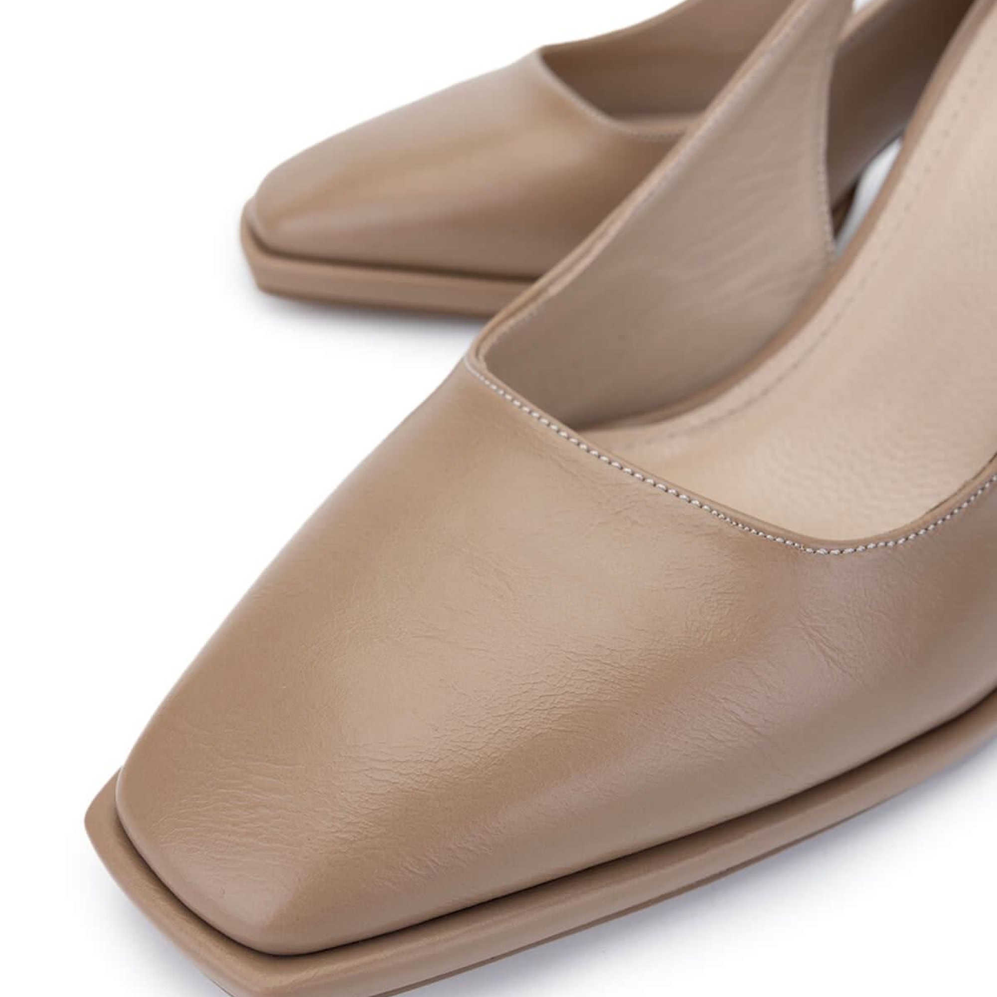 Tamer Tanca Kadın Vegan Bej Topuklu Ayakkabı