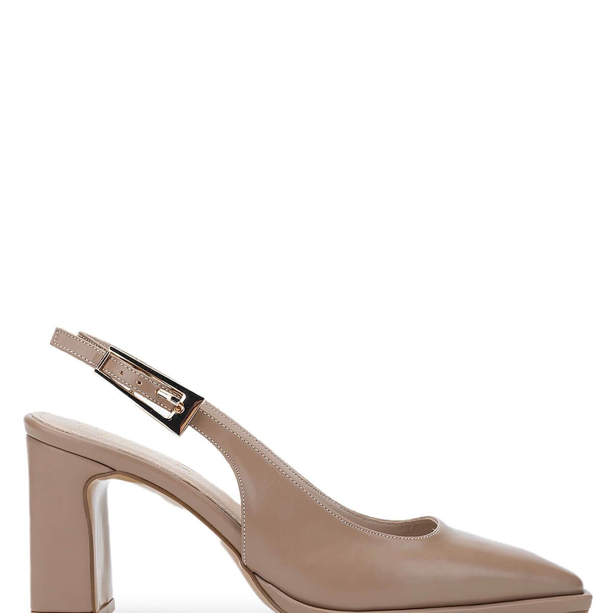 Tamer Tanca Kadın Vegan Bej Topuklu Ayakkabı