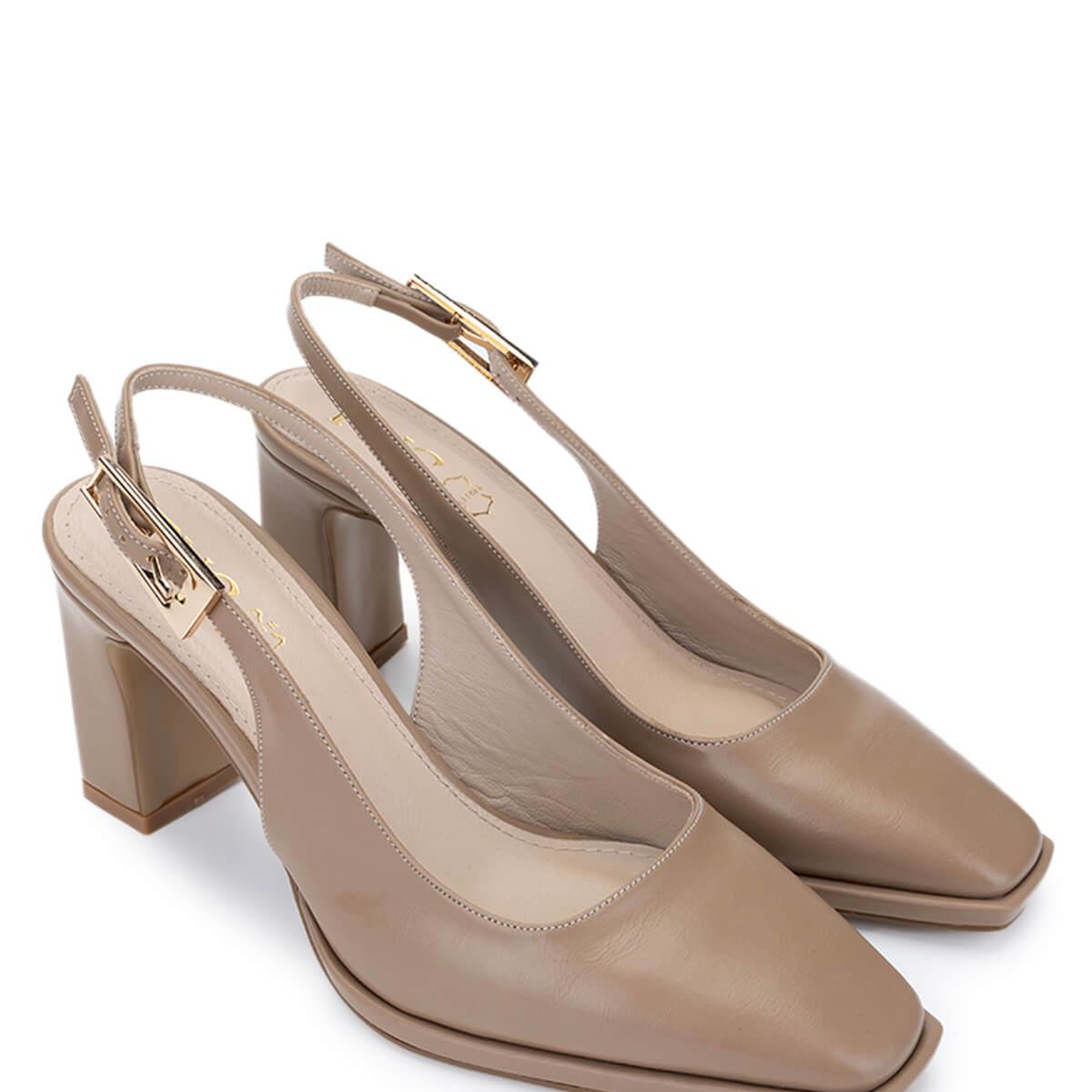 Tamer Tanca Kadın Vegan Bej Topuklu Ayakkabı