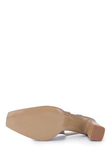  Tamer Tanca Kadın Vegan Bej Topuklu Ayakkabı