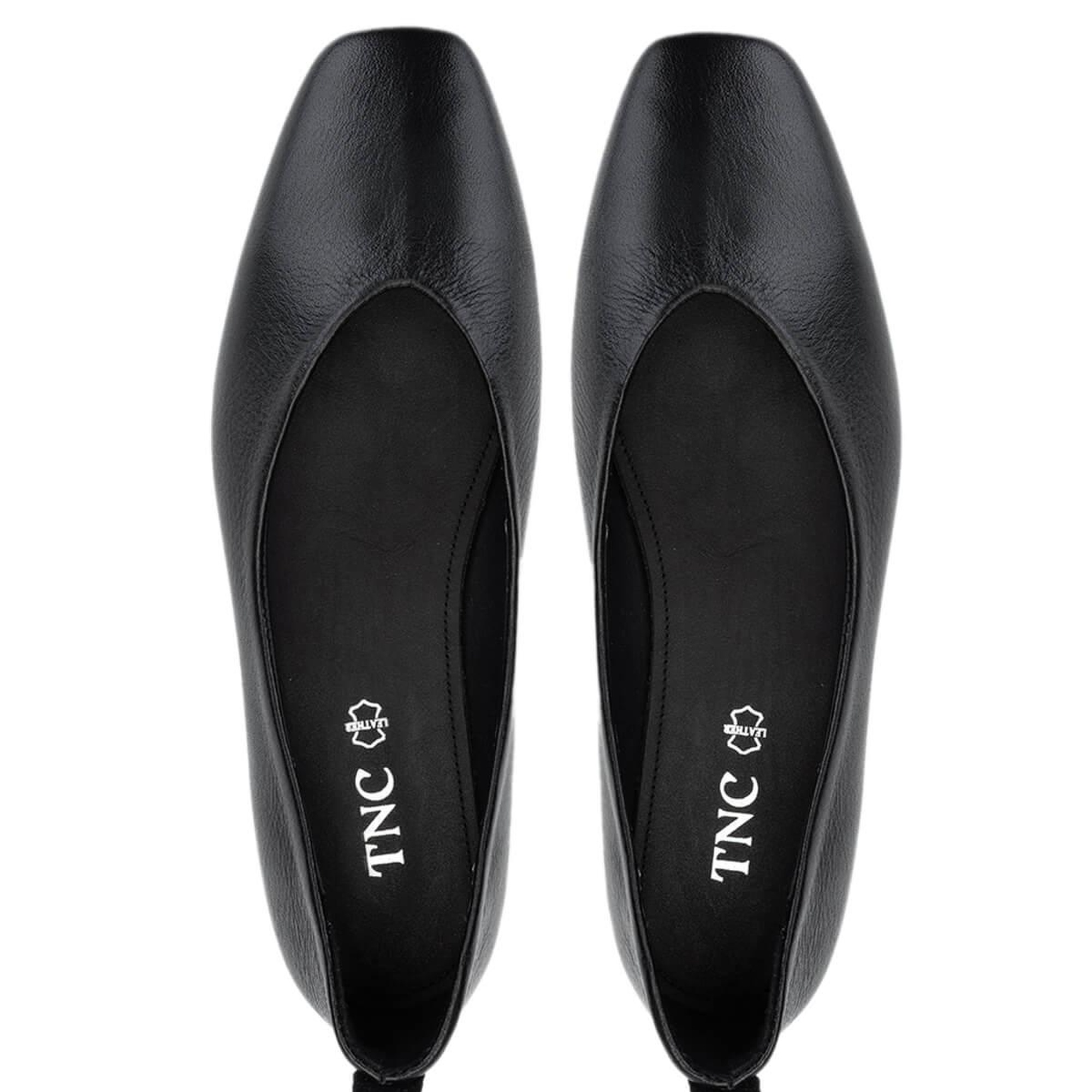 Tamer Tanca Kadın Hakiki Deri Siyah Deri Babet Ayakkabı