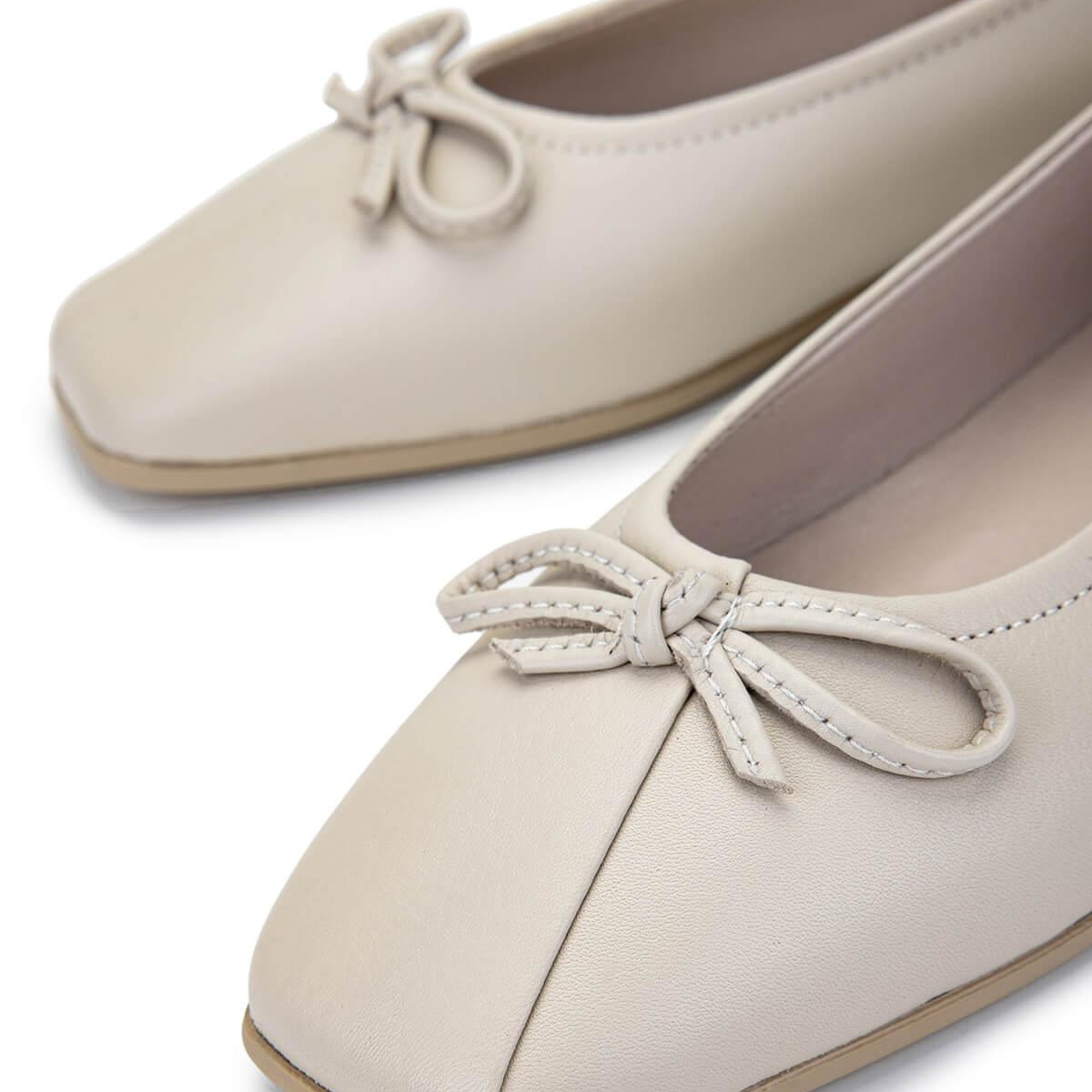 Tamer Tanca Kadın Hakiki Deri Bej Babet Ayakkabı