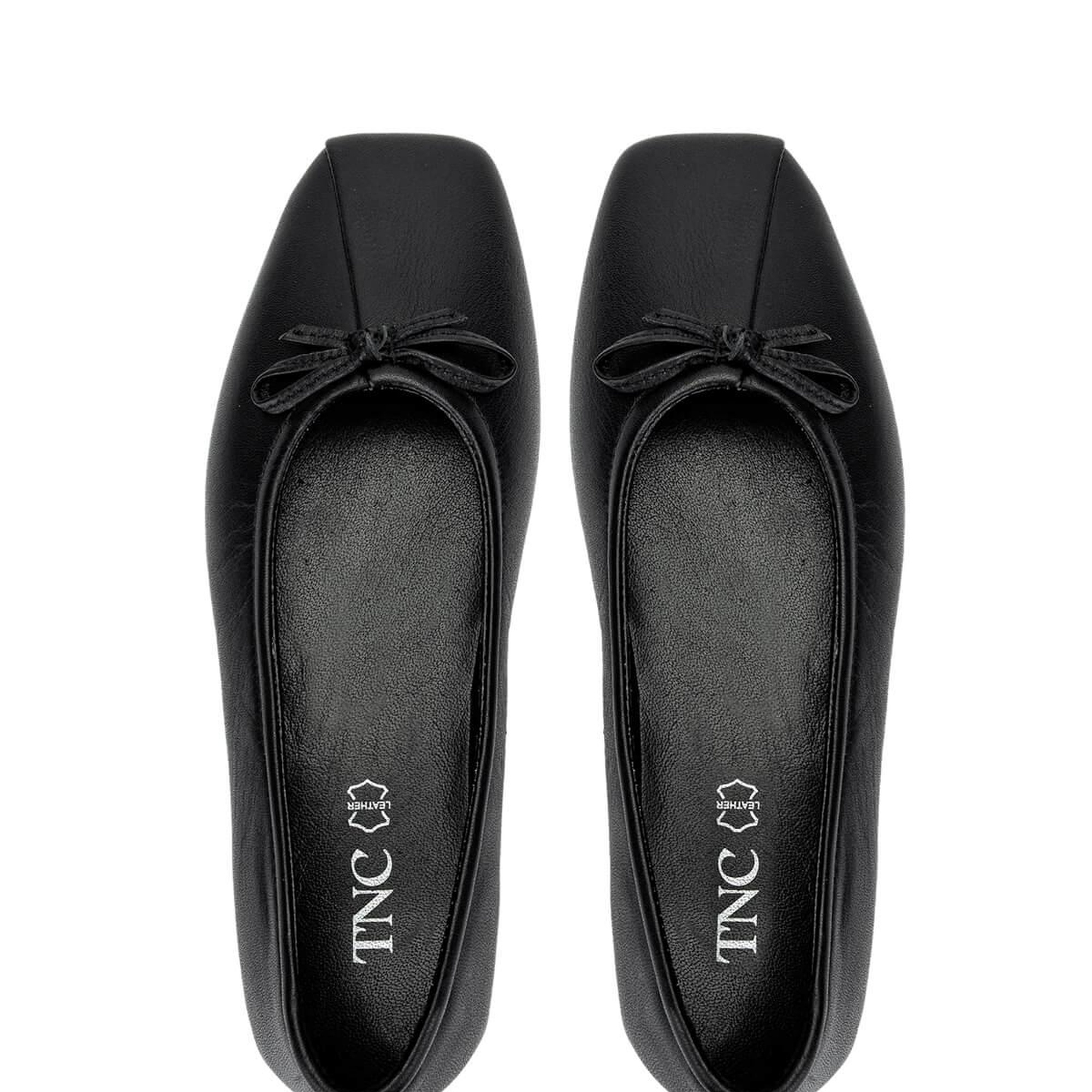 Tamer Tanca Kadın Hakiki Deri Siyah Deri Babet Ayakkabı