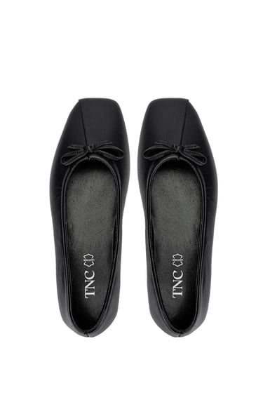  Tamer Tanca Kadın Hakiki Deri Siyah Deri Babet Ayakkabı