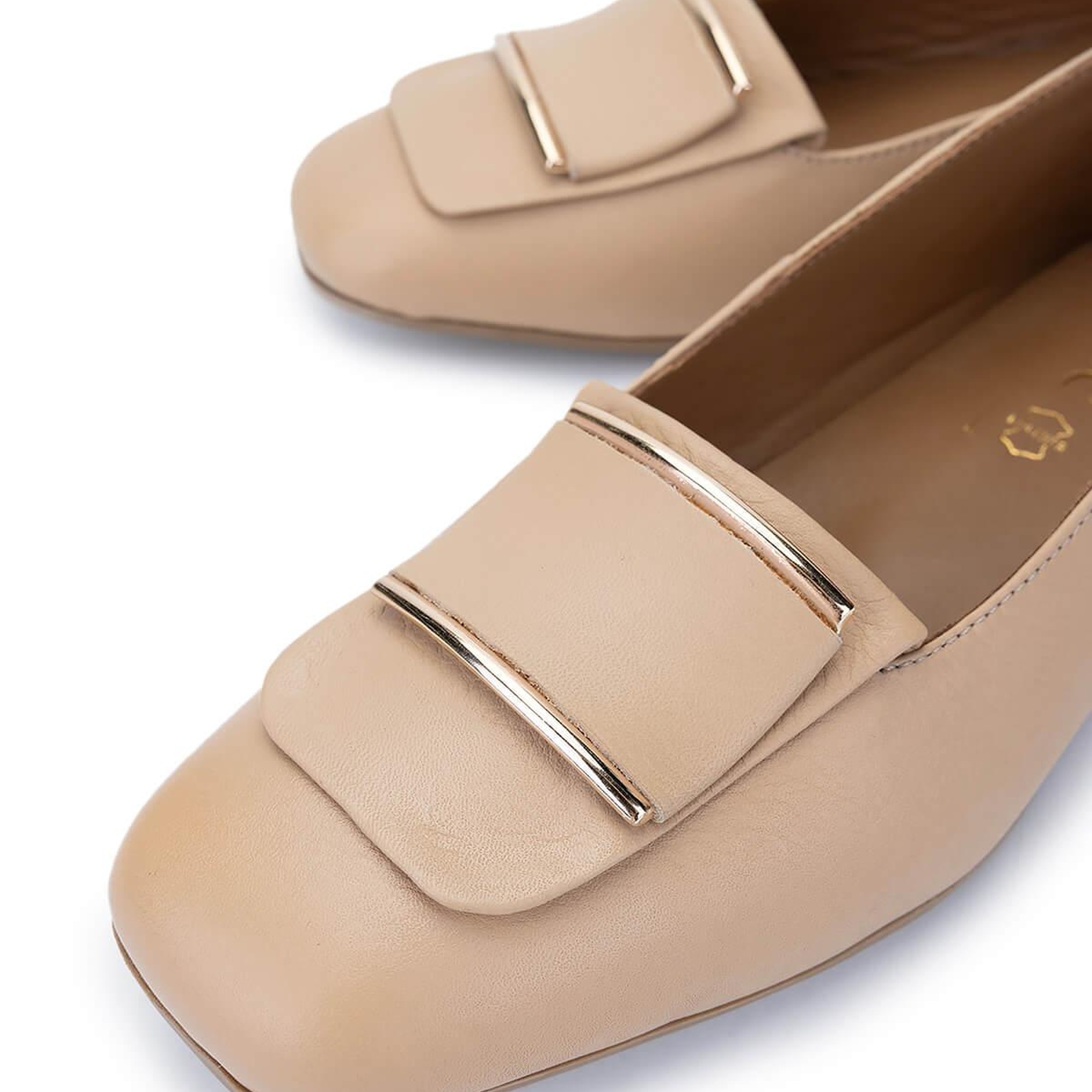 Tamer Tanca Kadın Hakiki Deri Bej Loafer Ayakkabı